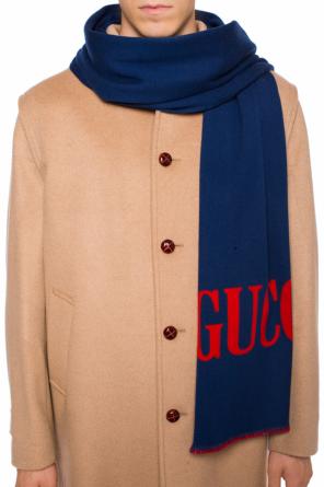 Double-sided scarf with a logo, zdjęcie 2 Double-sided scarf with a logo od Gucci